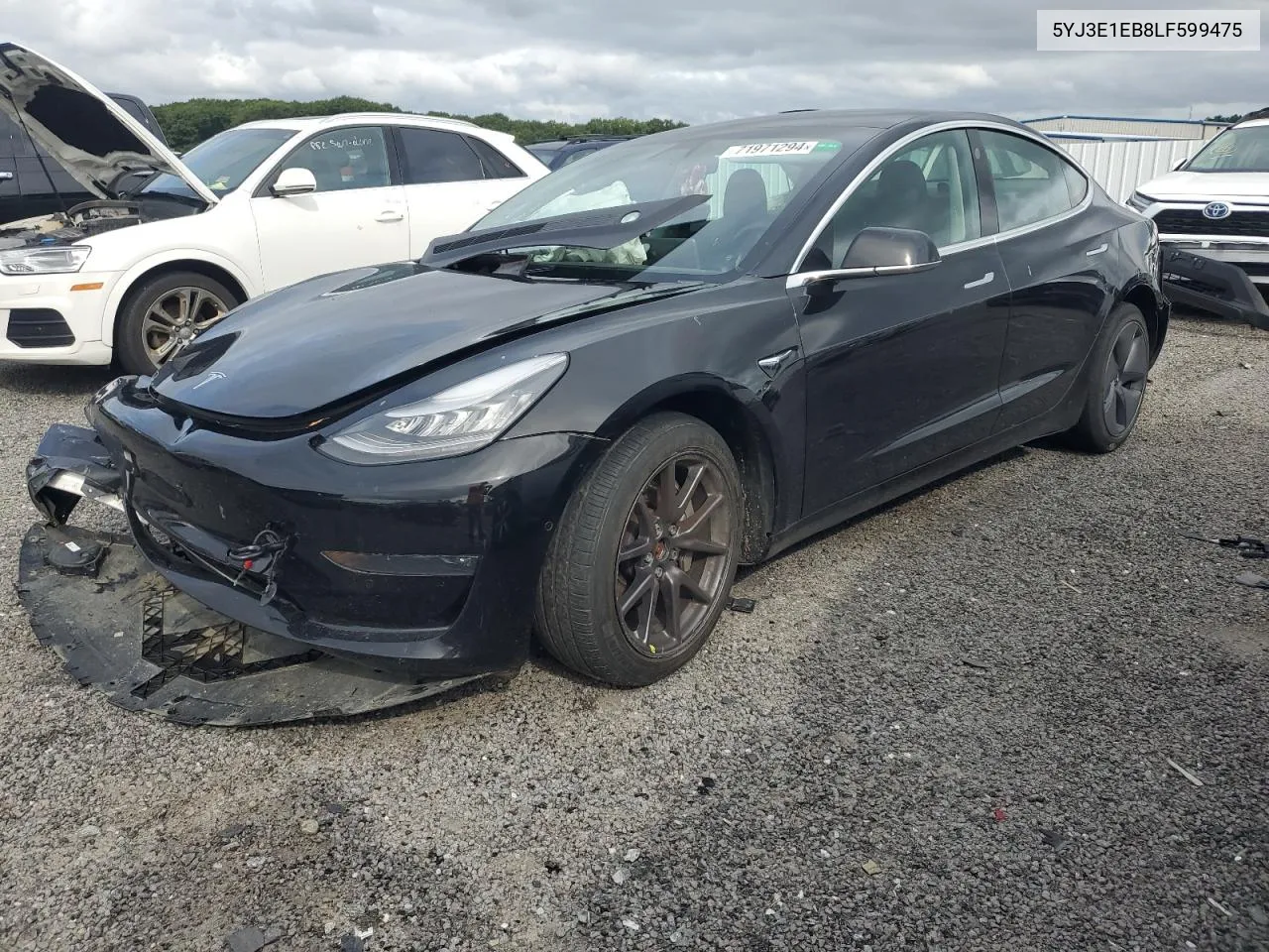 2020 Tesla Model 3 VIN: 5YJ3E1EB8LF599475 Lot: 71971294