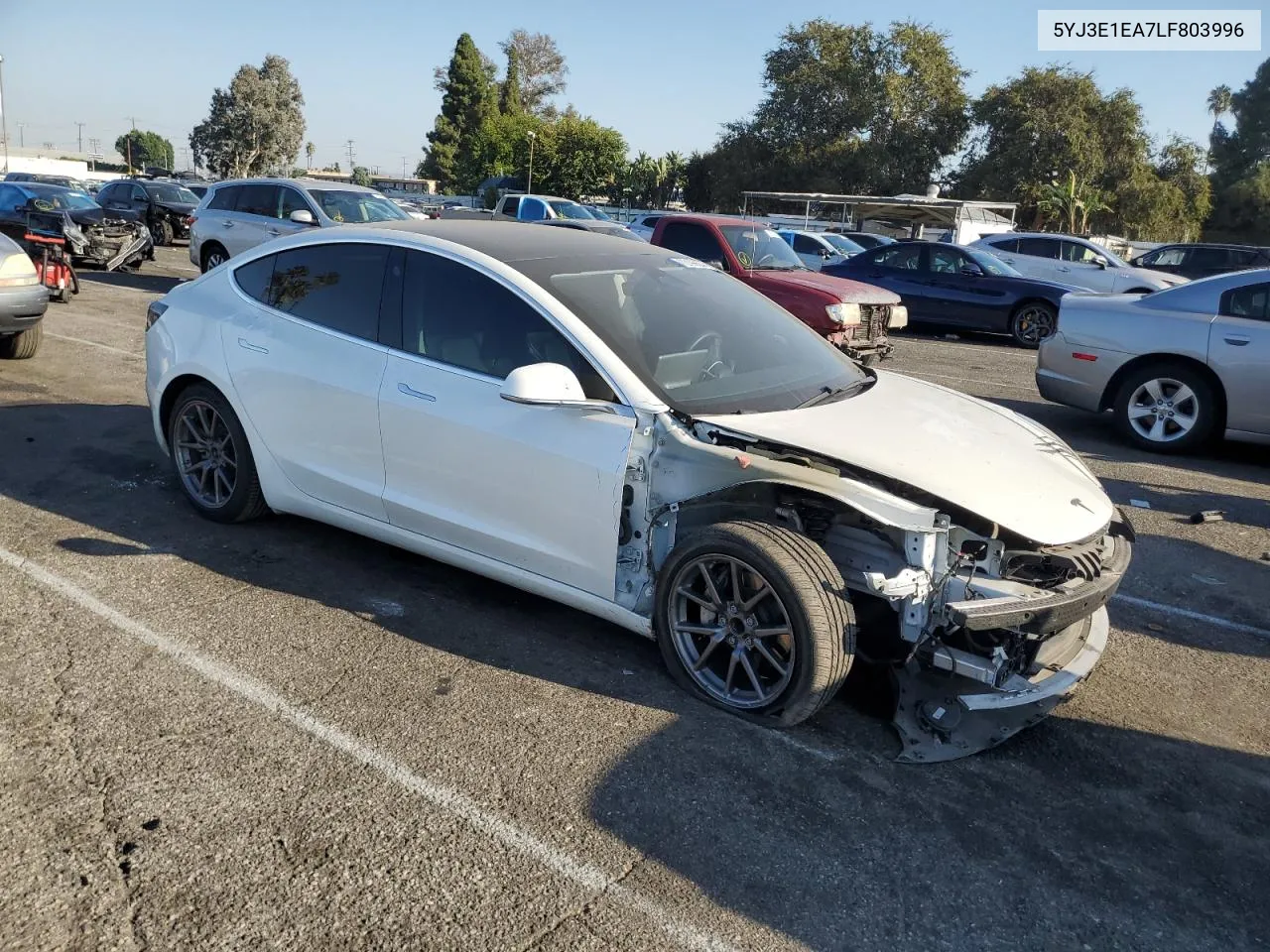 2020 Tesla Model 3 VIN: 5YJ3E1EA7LF803996 Lot: 72196554