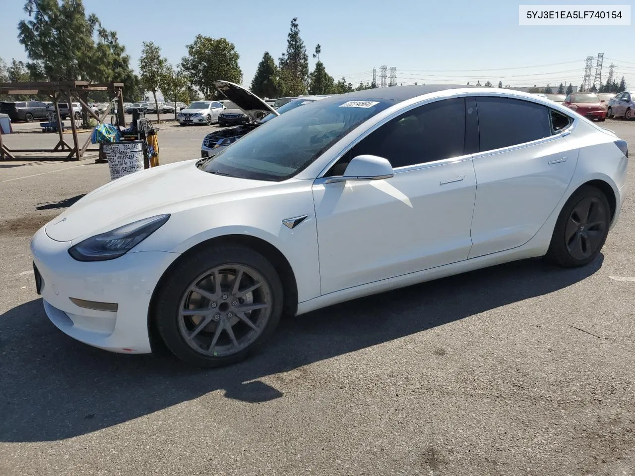 2020 Tesla Model 3 VIN: 5YJ3E1EA5LF740154 Lot: 72274564