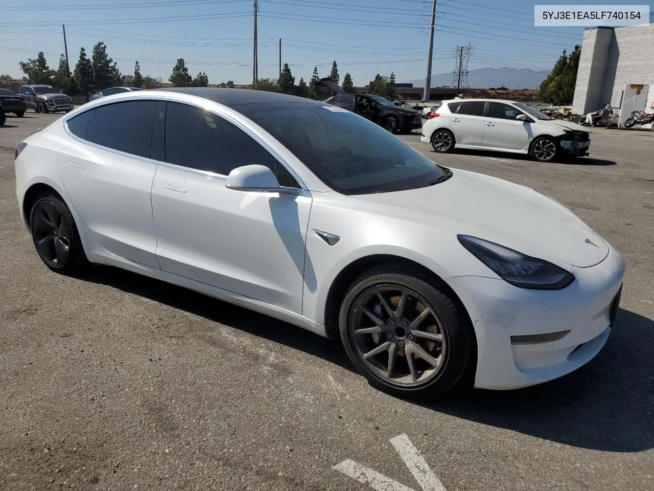 2020 Tesla Model 3 VIN: 5YJ3E1EA5LF740154 Lot: 72274564