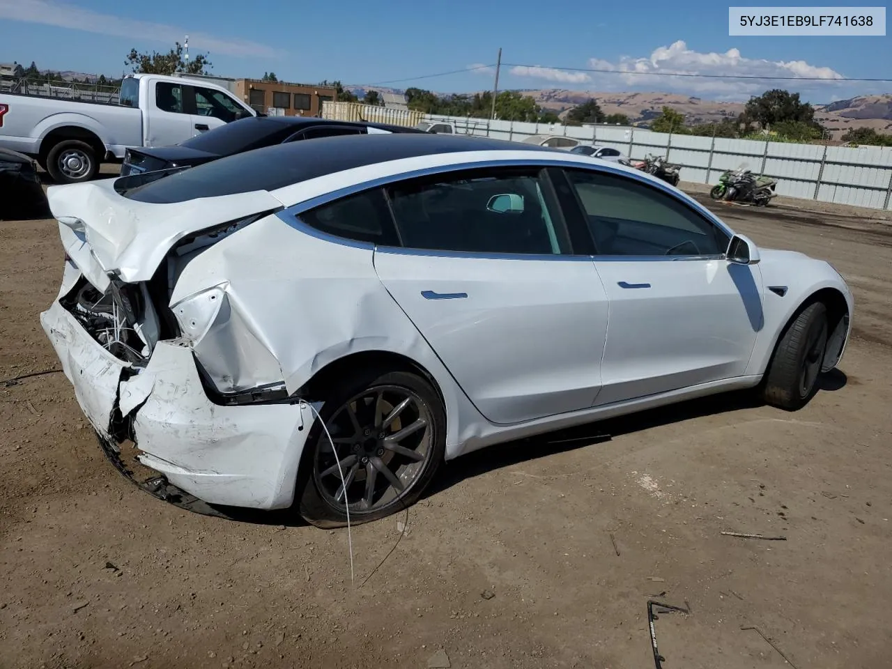 2020 Tesla Model 3 VIN: 5YJ3E1EB9LF741638 Lot: 72285354