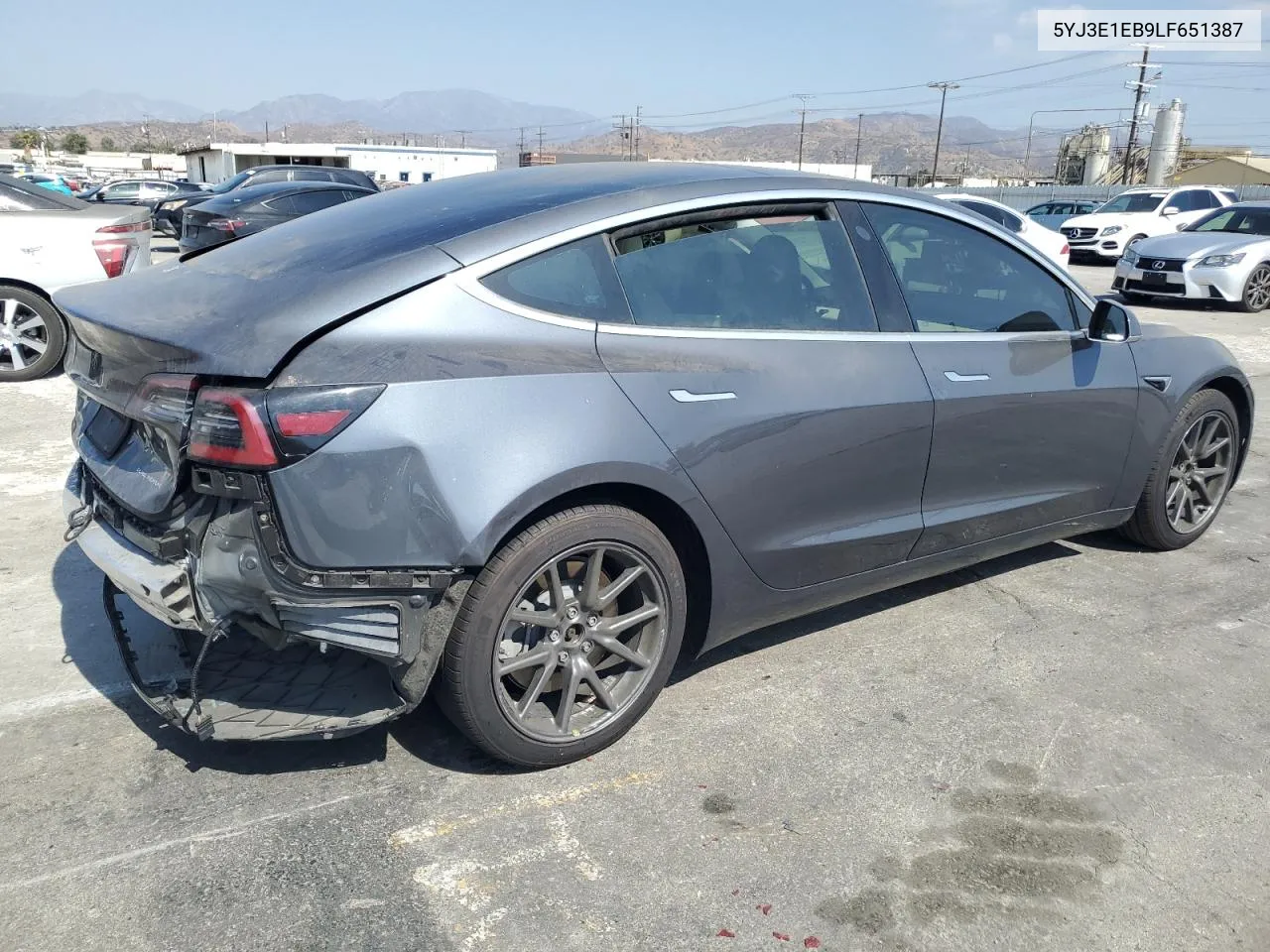 2020 Tesla Model 3 VIN: 5YJ3E1EB9LF651387 Lot: 72311484