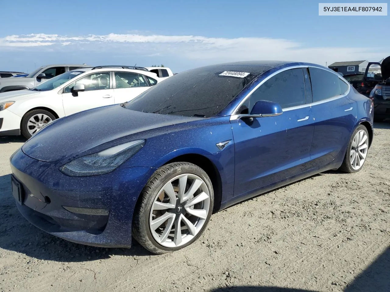 2020 Tesla Model 3 VIN: 5YJ3E1EA4LF807942 Lot: 72448094