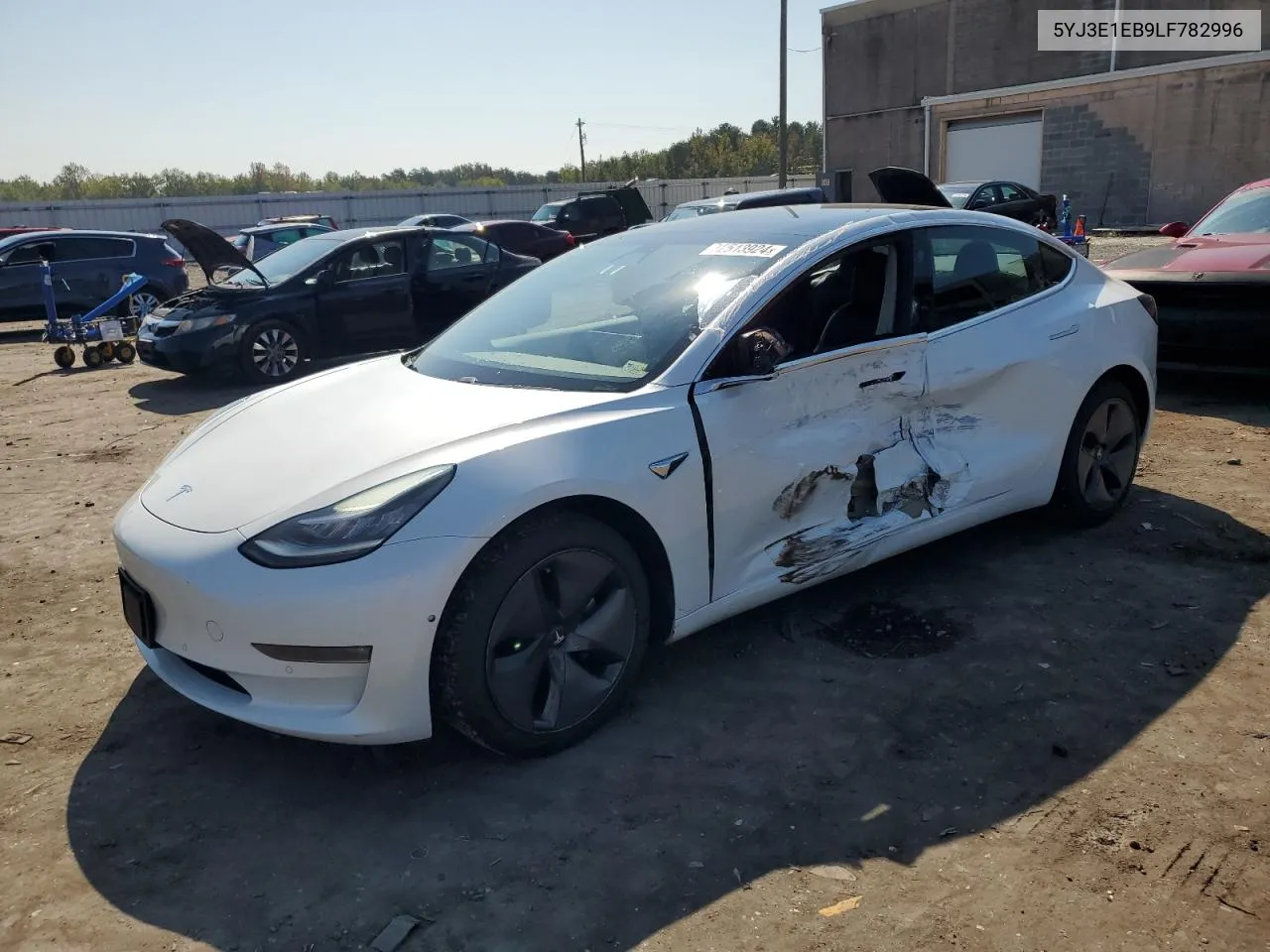 2020 Tesla Model 3 VIN: 5YJ3E1EB9LF782996 Lot: 72513924