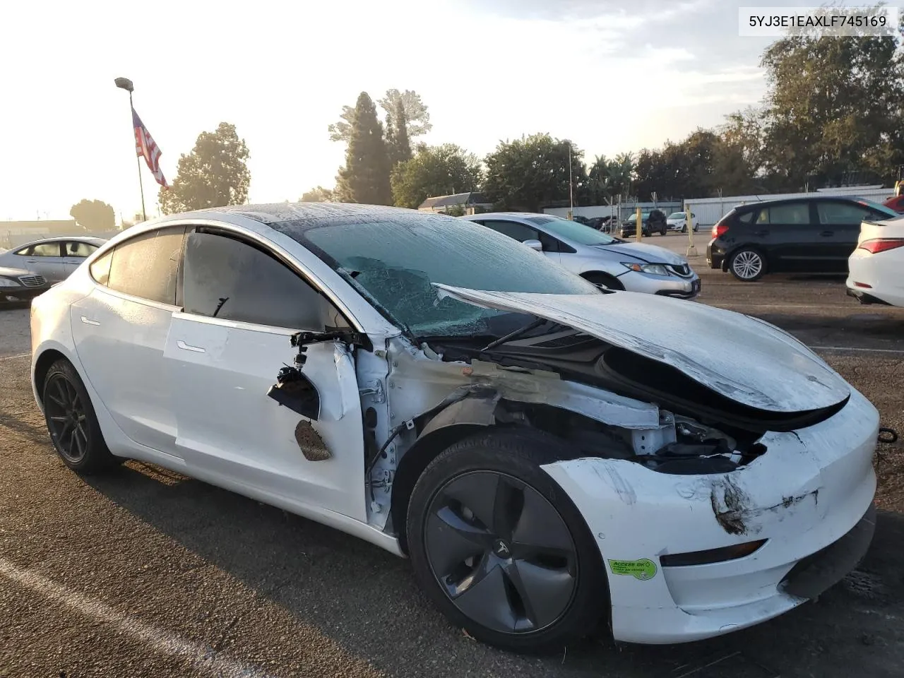 2020 Tesla Model 3 VIN: 5YJ3E1EAXLF745169 Lot: 72565084