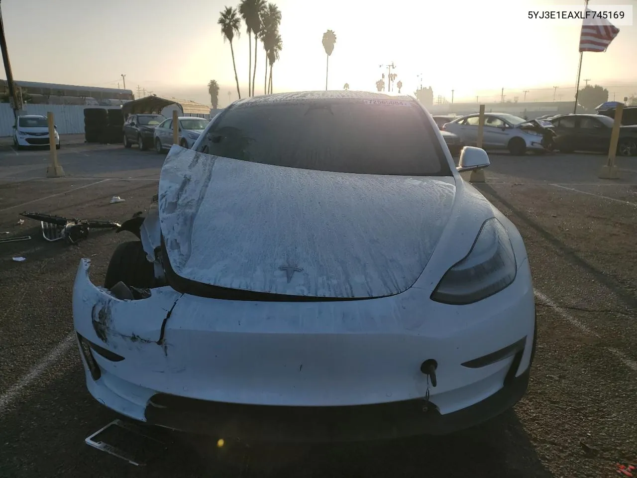 2020 Tesla Model 3 VIN: 5YJ3E1EAXLF745169 Lot: 72565084