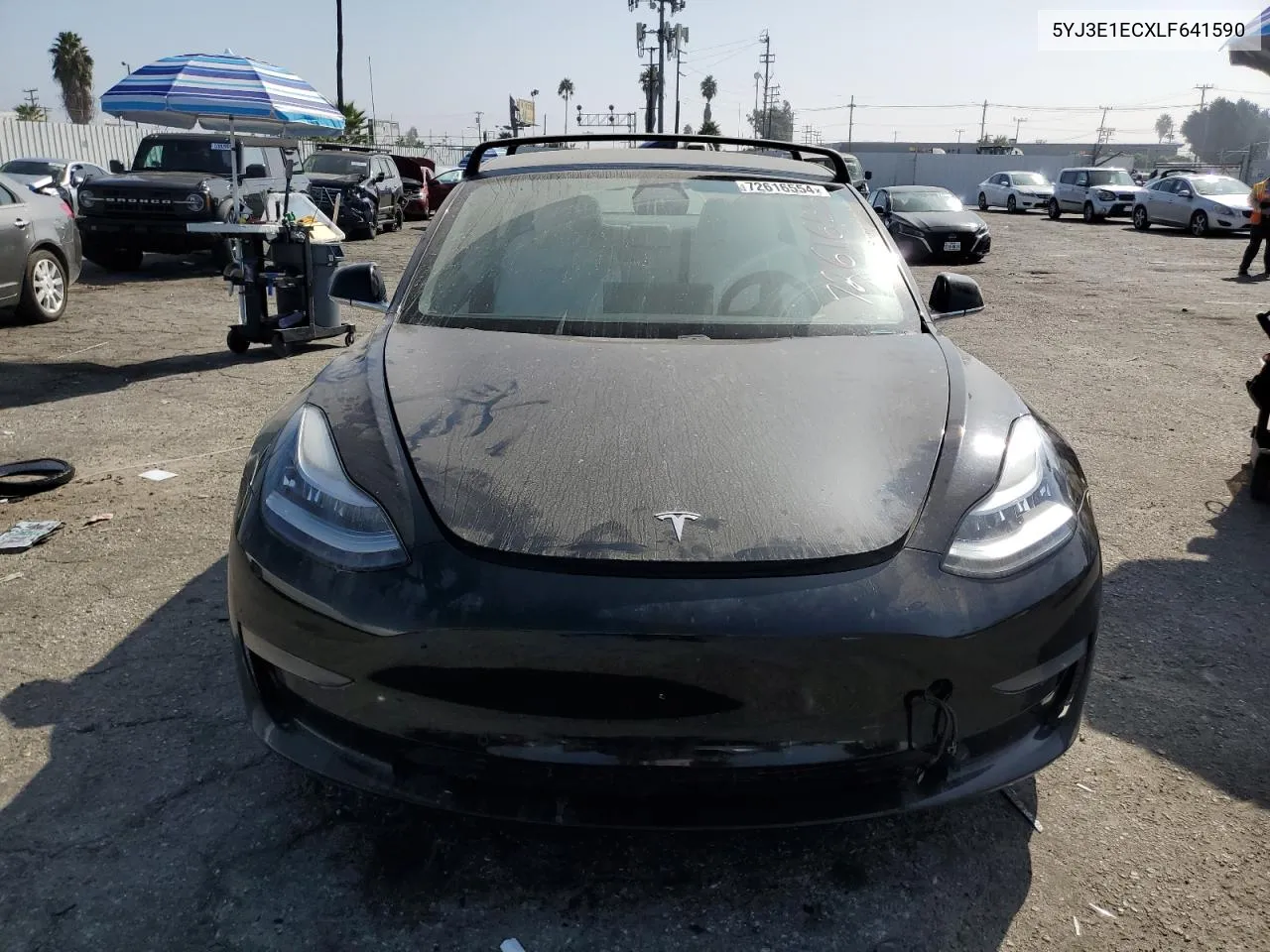 2020 Tesla Model 3 VIN: 5YJ3E1ECXLF641590 Lot: 72616554