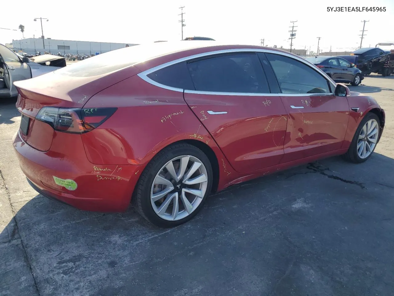 2020 Tesla Model 3 VIN: 5YJ3E1EA5LF645965 Lot: 72659134