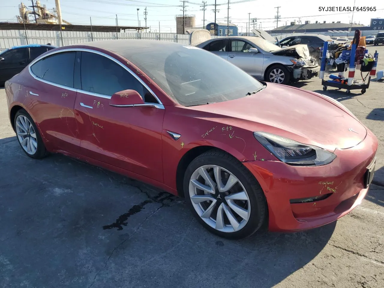 2020 Tesla Model 3 VIN: 5YJ3E1EA5LF645965 Lot: 72659134