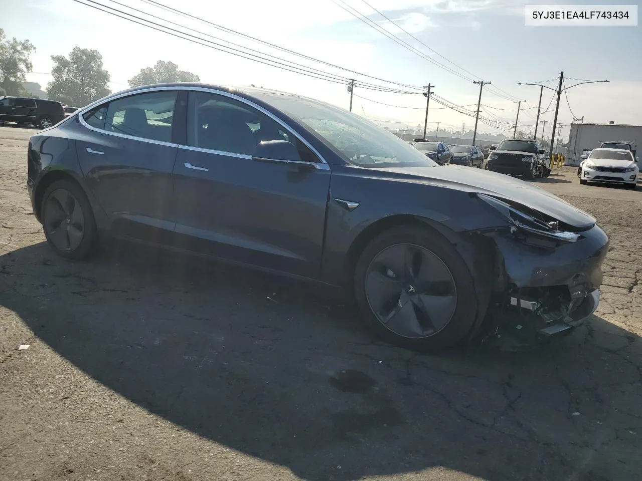 2020 Tesla Model 3 VIN: 5YJ3E1EA4LF743434 Lot: 72741884