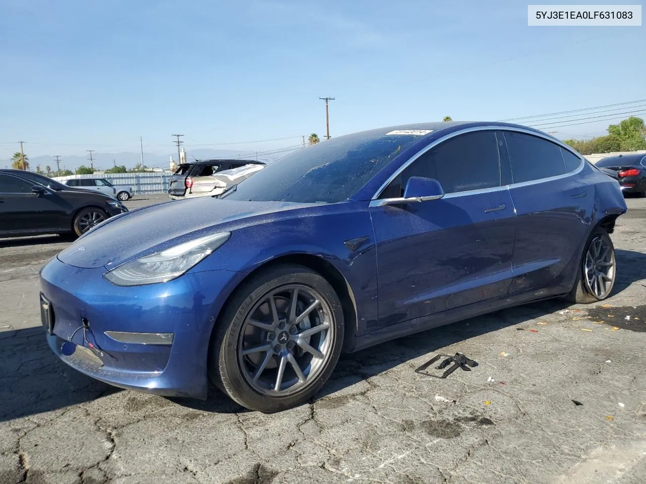 2020 Tesla Model 3 VIN: 5YJ3E1EA0LF631083 Lot: 73142014