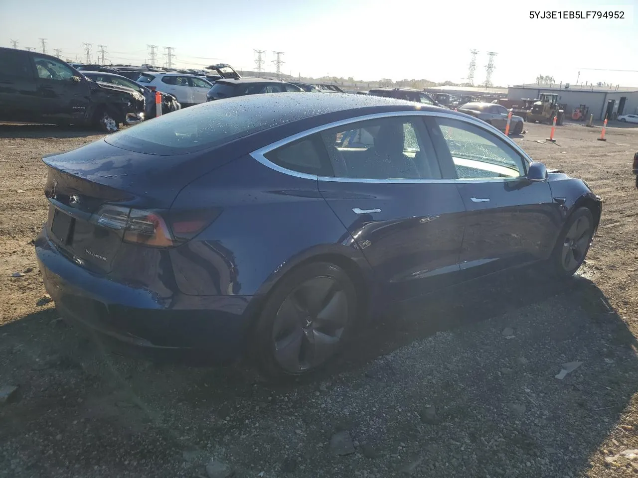 2020 Tesla Model 3 VIN: 5YJ3E1EB5LF794952 Lot: 73147934