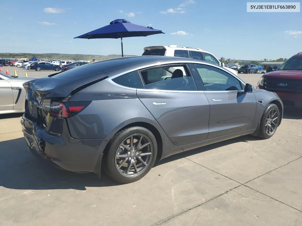 2020 Tesla Model 3 VIN: 5YJ3E1EB1LF663890 Lot: 73272574