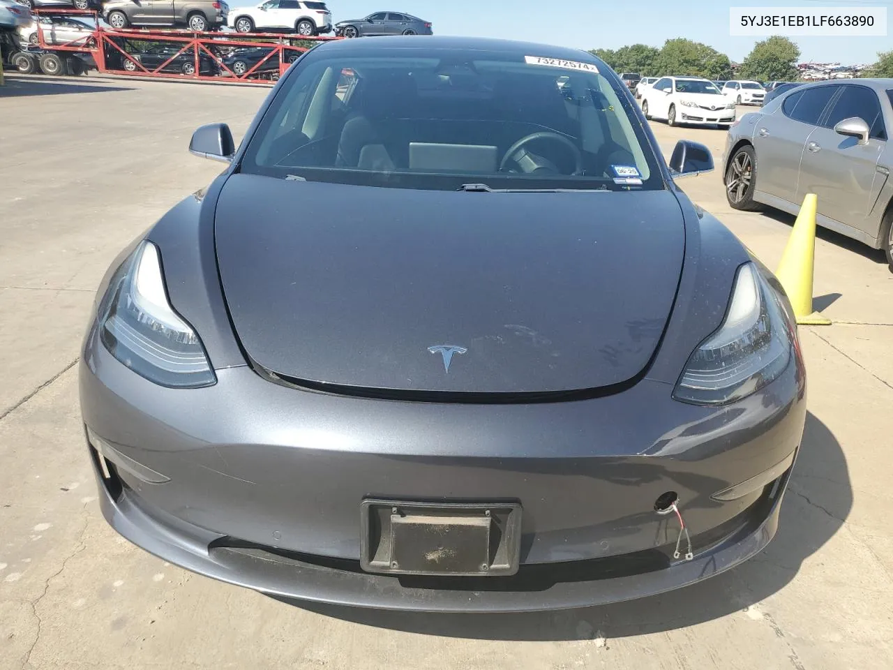 2020 Tesla Model 3 VIN: 5YJ3E1EB1LF663890 Lot: 73272574