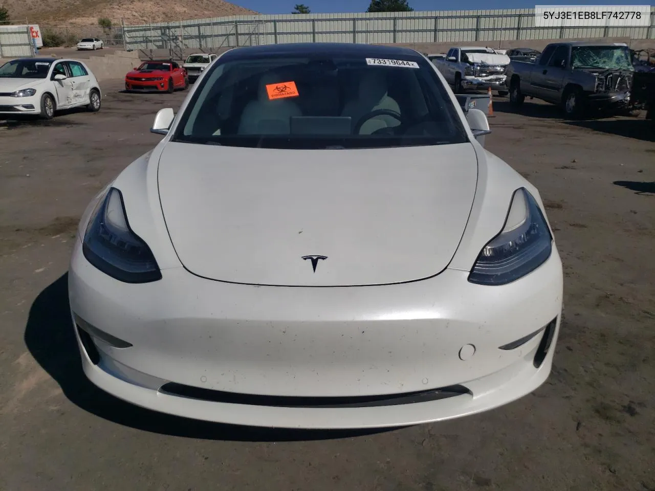 5YJ3E1EB8LF742778 2020 Tesla Model 3