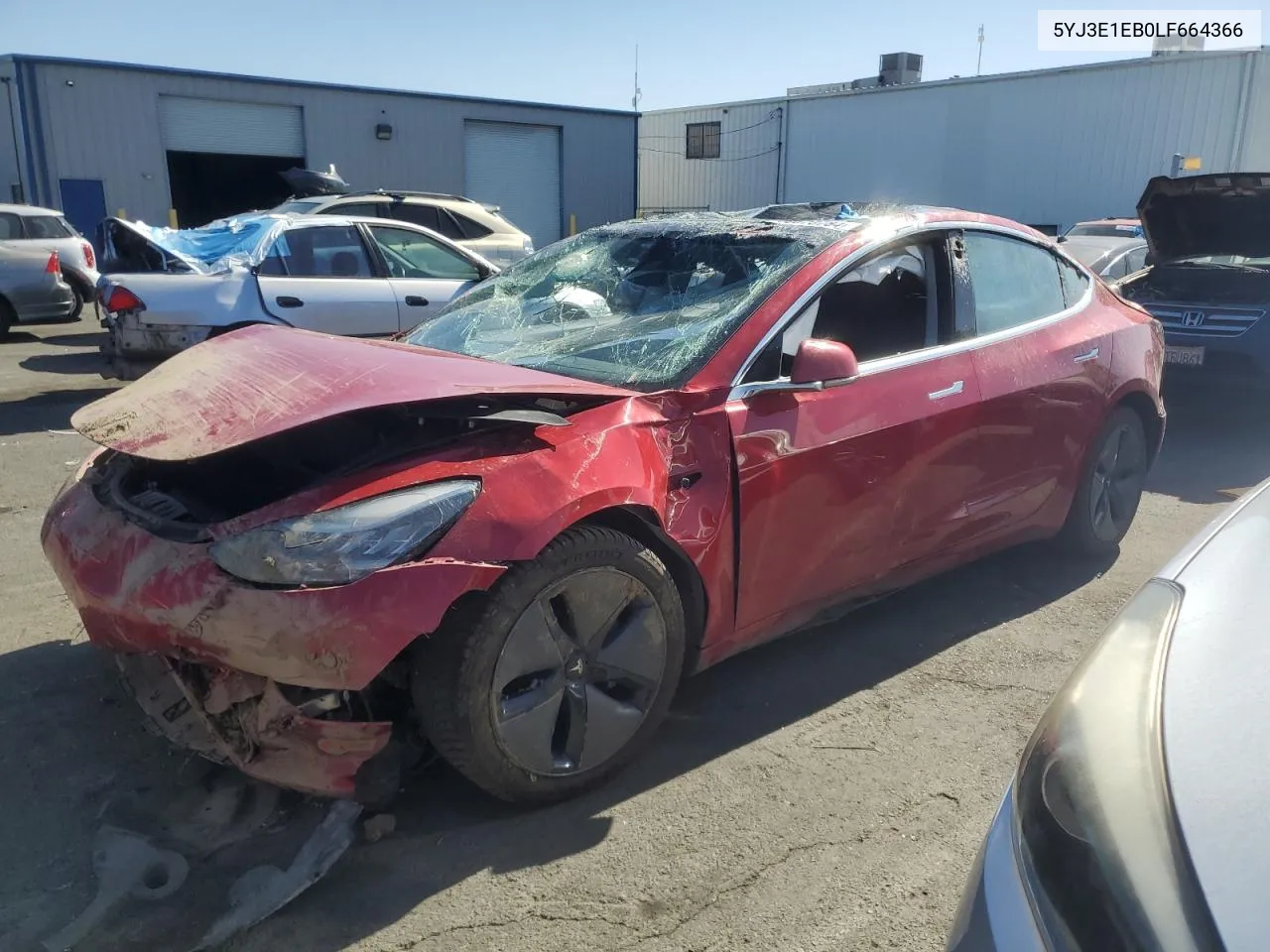 2020 Tesla Model 3 VIN: 5YJ3E1EB0LF664366 Lot: 73378784