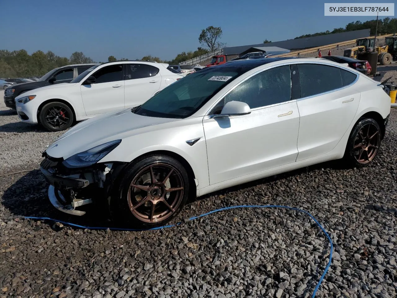 2020 Tesla Model 3 VIN: 5YJ3E1EB3LF787644 Lot: 73743834