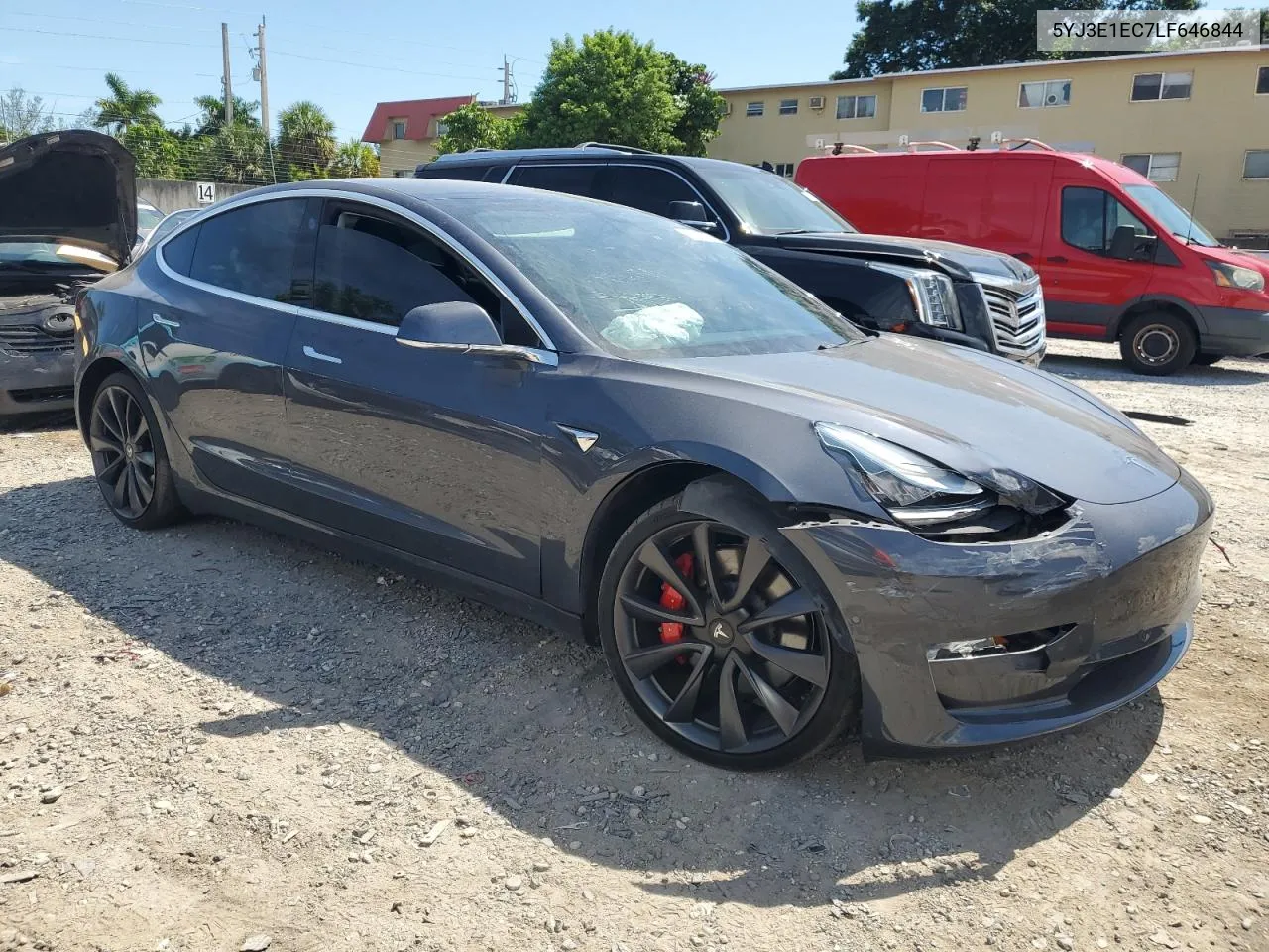 2020 Tesla Model 3 VIN: 5YJ3E1EC7LF646844 Lot: 73945704