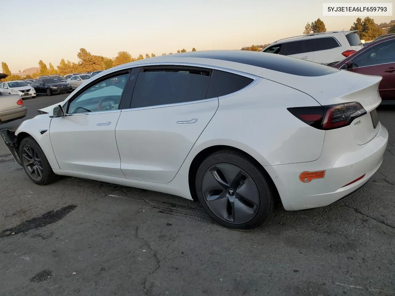 2020 Tesla Model 3 VIN: 5YJ3E1EA6LF659793 Lot: 74051394