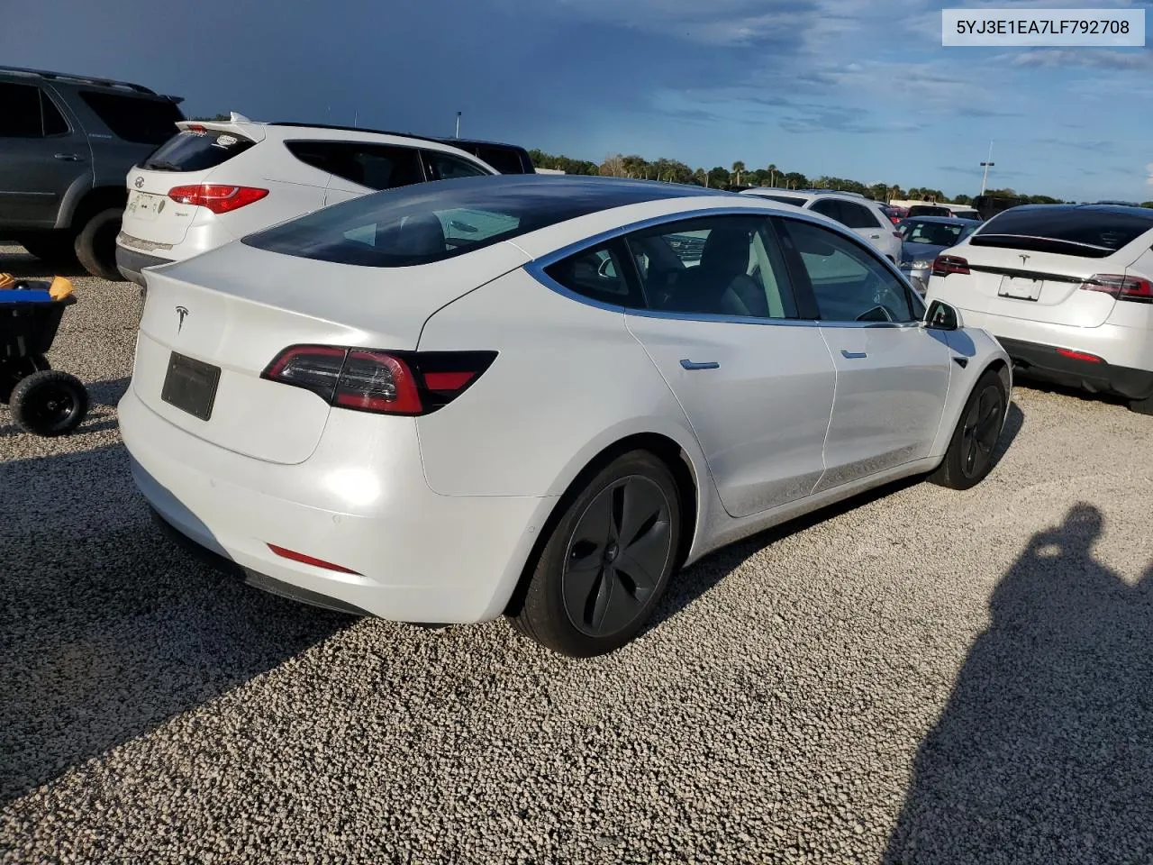 2020 Tesla Model 3 VIN: 5YJ3E1EA7LF792708 Lot: 74125484