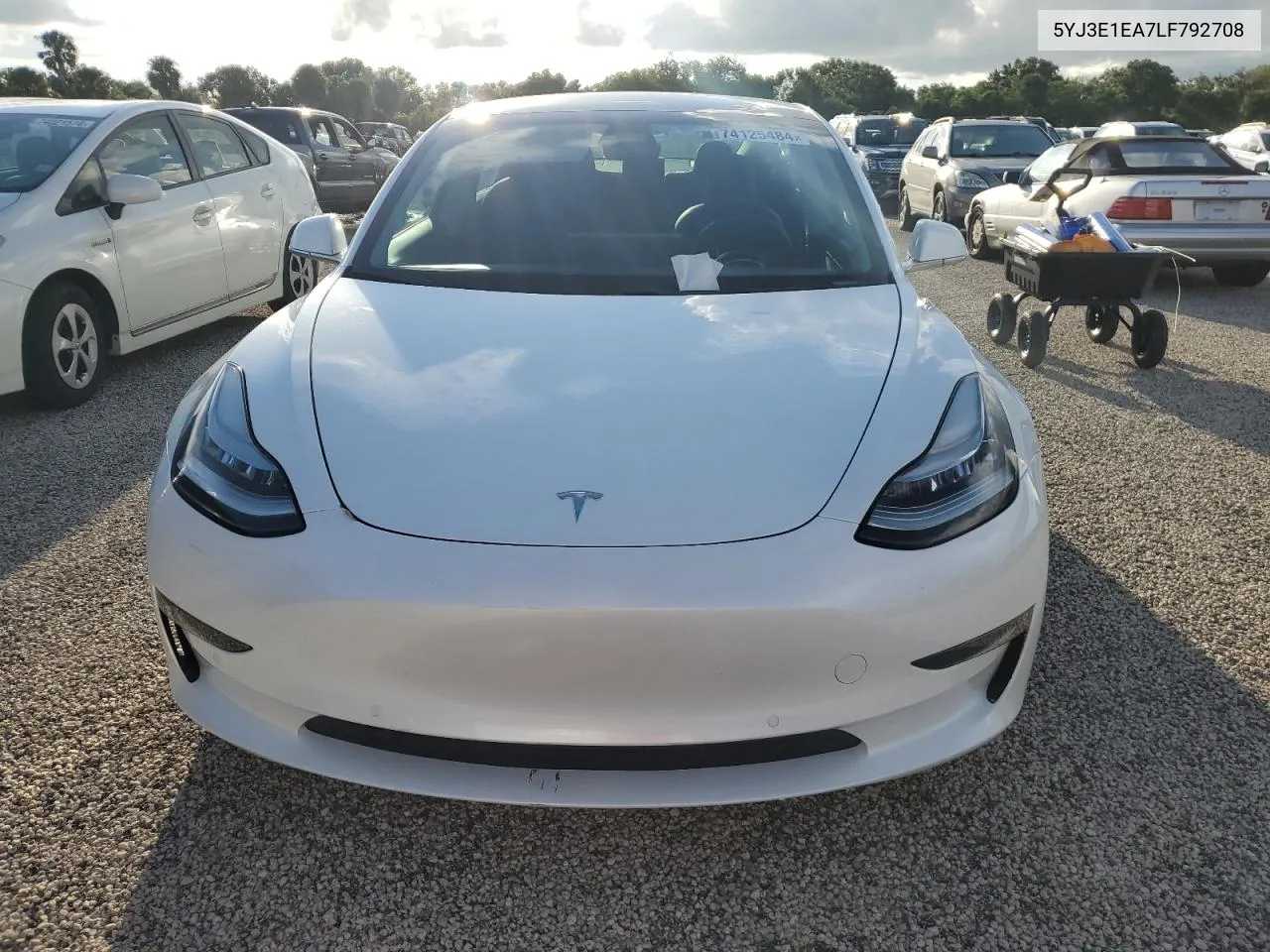 2020 Tesla Model 3 VIN: 5YJ3E1EA7LF792708 Lot: 74125484