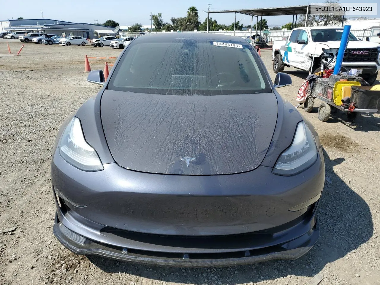 2020 Tesla Model 3 VIN: 5YJ3E1EA1LF643923 Lot: 74383794