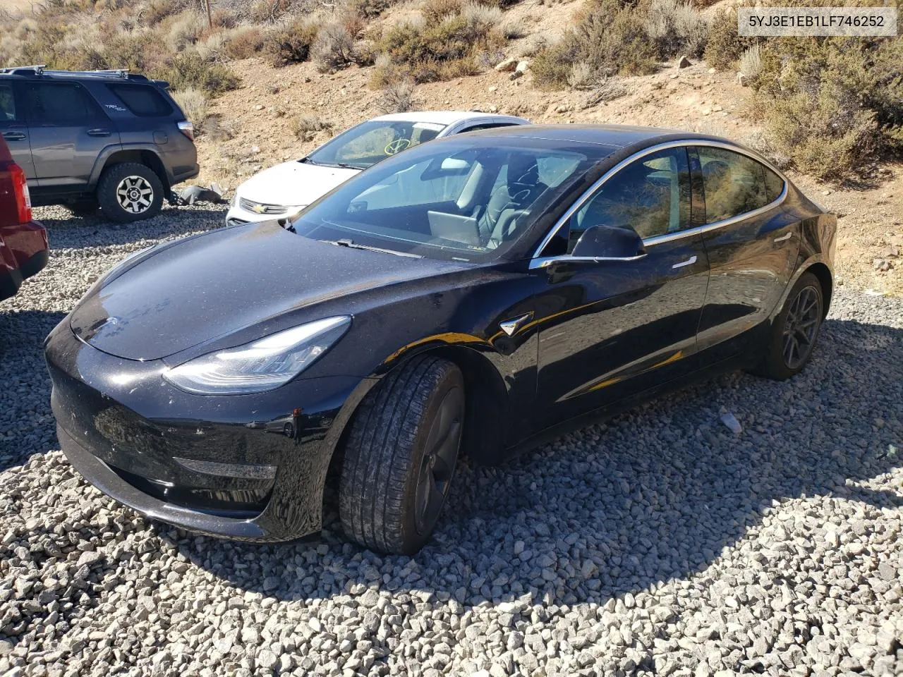 2020 Tesla Model 3 VIN: 5YJ3E1EB1LF746252 Lot: 74512324