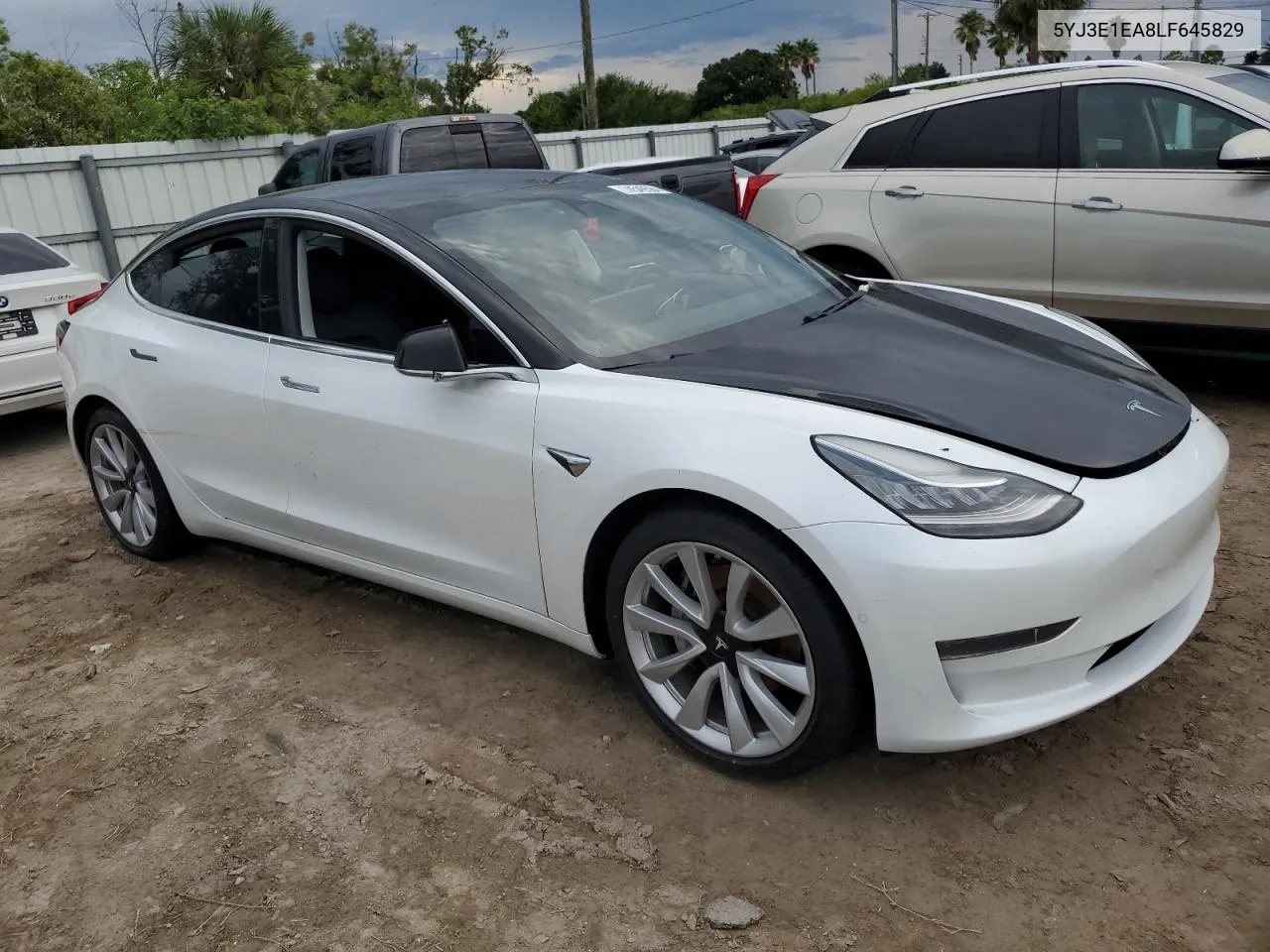 2020 Tesla Model 3 VIN: 5YJ3E1EA8LF645829 Lot: 74549564