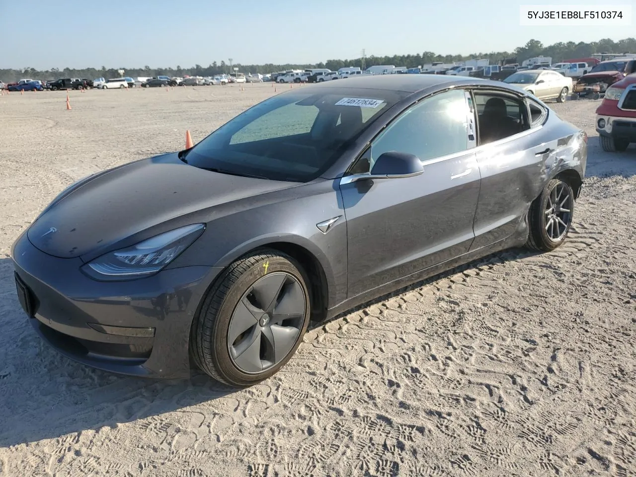 2020 Tesla Model 3 VIN: 5YJ3E1EB8LF510374 Lot: 74612834