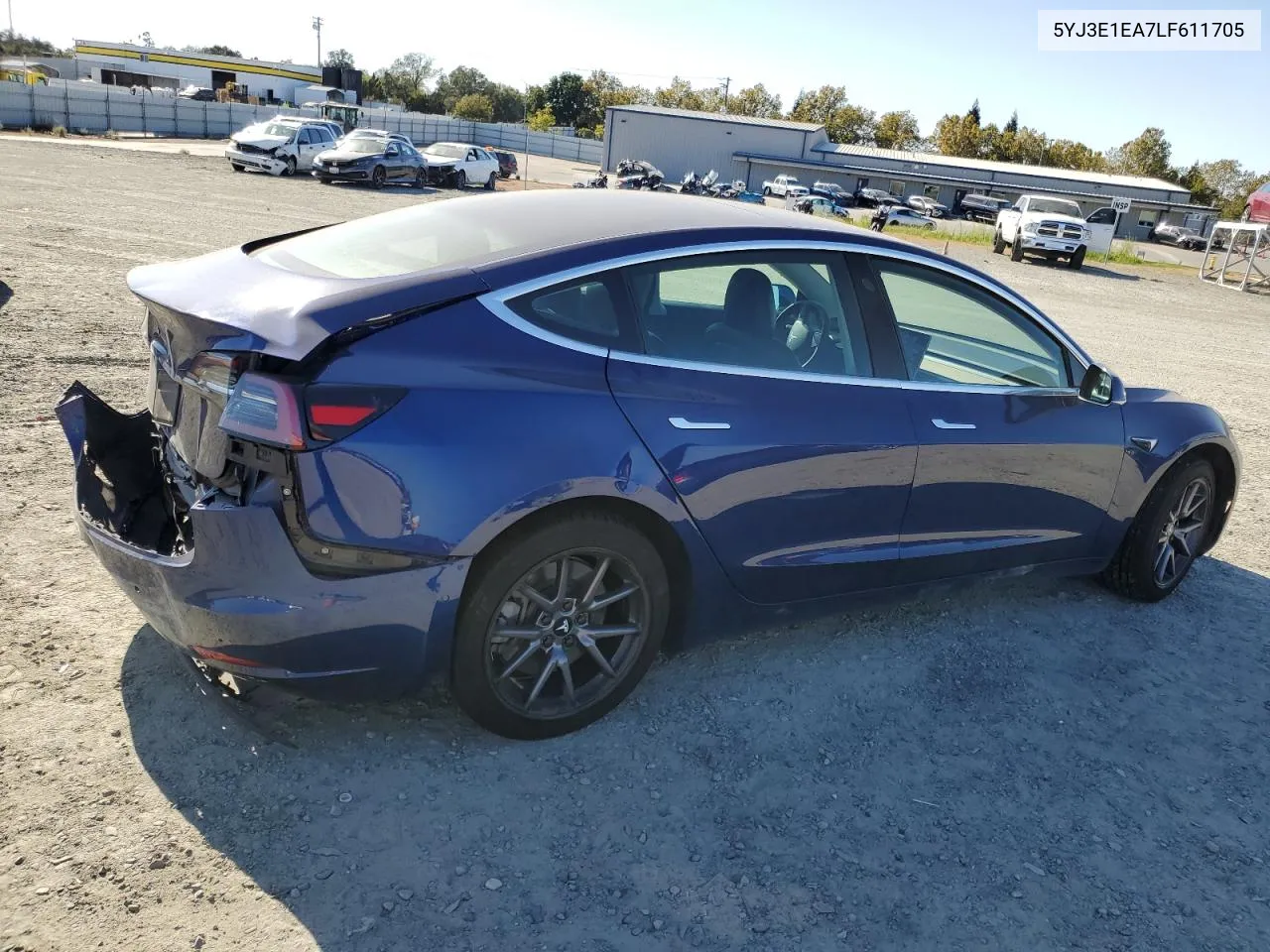 2020 Tesla Model 3 VIN: 5YJ3E1EA7LF611705 Lot: 74632634