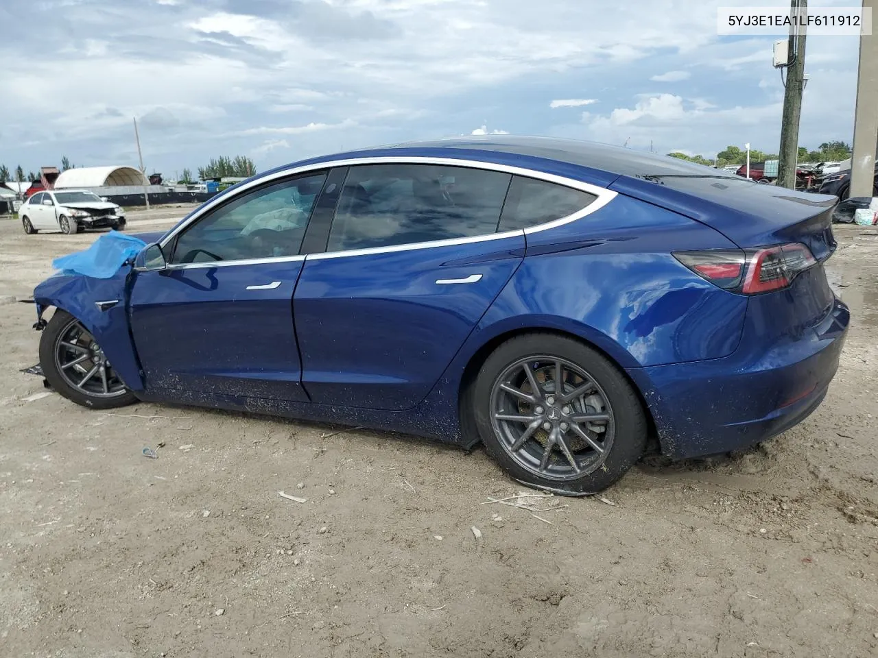 2020 Tesla Model 3 VIN: 5YJ3E1EA1LF611912 Lot: 74802604