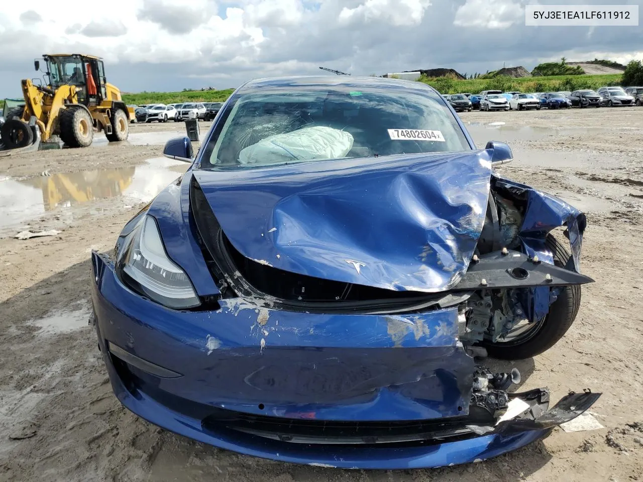 2020 Tesla Model 3 VIN: 5YJ3E1EA1LF611912 Lot: 74802604