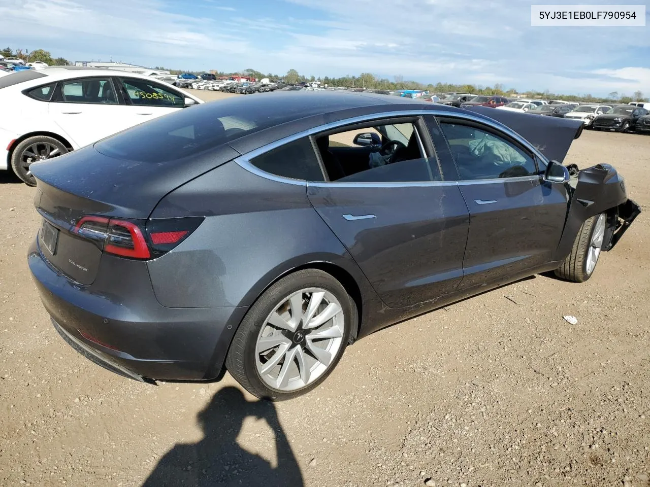 2020 Tesla Model 3 VIN: 5YJ3E1EB0LF790954 Lot: 74803834