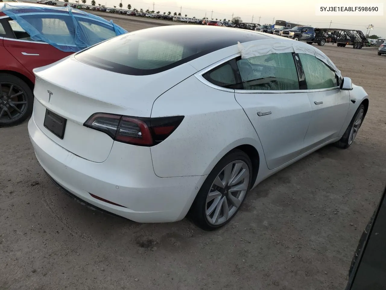 2020 Tesla Model 3 VIN: 5YJ3E1EA8LF598690 Lot: 74846874