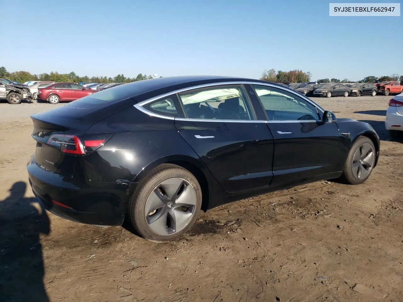 2020 Tesla Model 3 VIN: 5YJ3E1EBXLF662947 Lot: 74916274