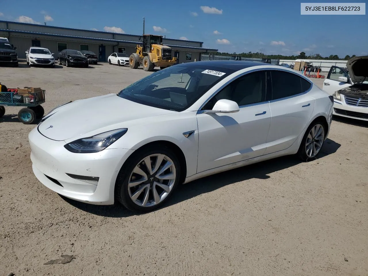 2020 Tesla Model 3 VIN: 5YJ3E1EB8LF622723 Lot: 74917334