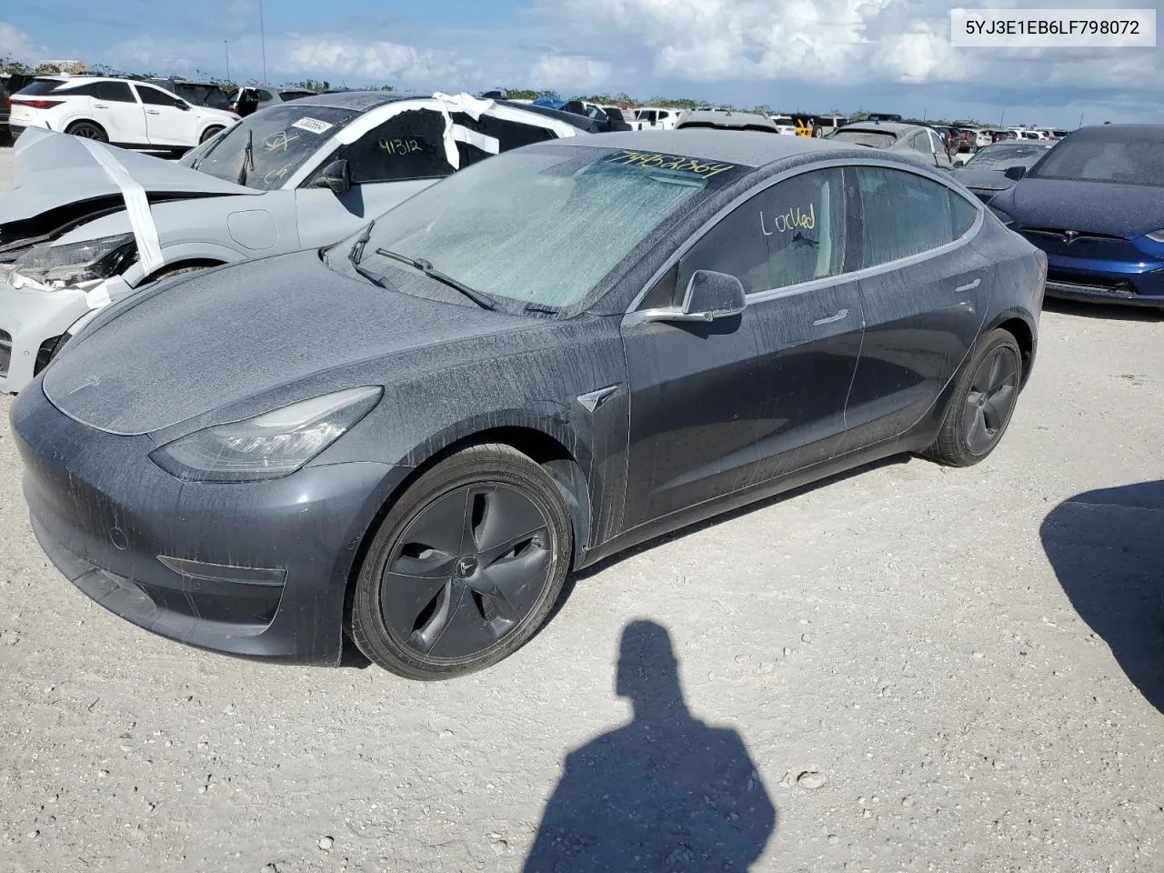 2020 Tesla Model 3 VIN: 5YJ3E1EB6LF798072 Lot: 74952864