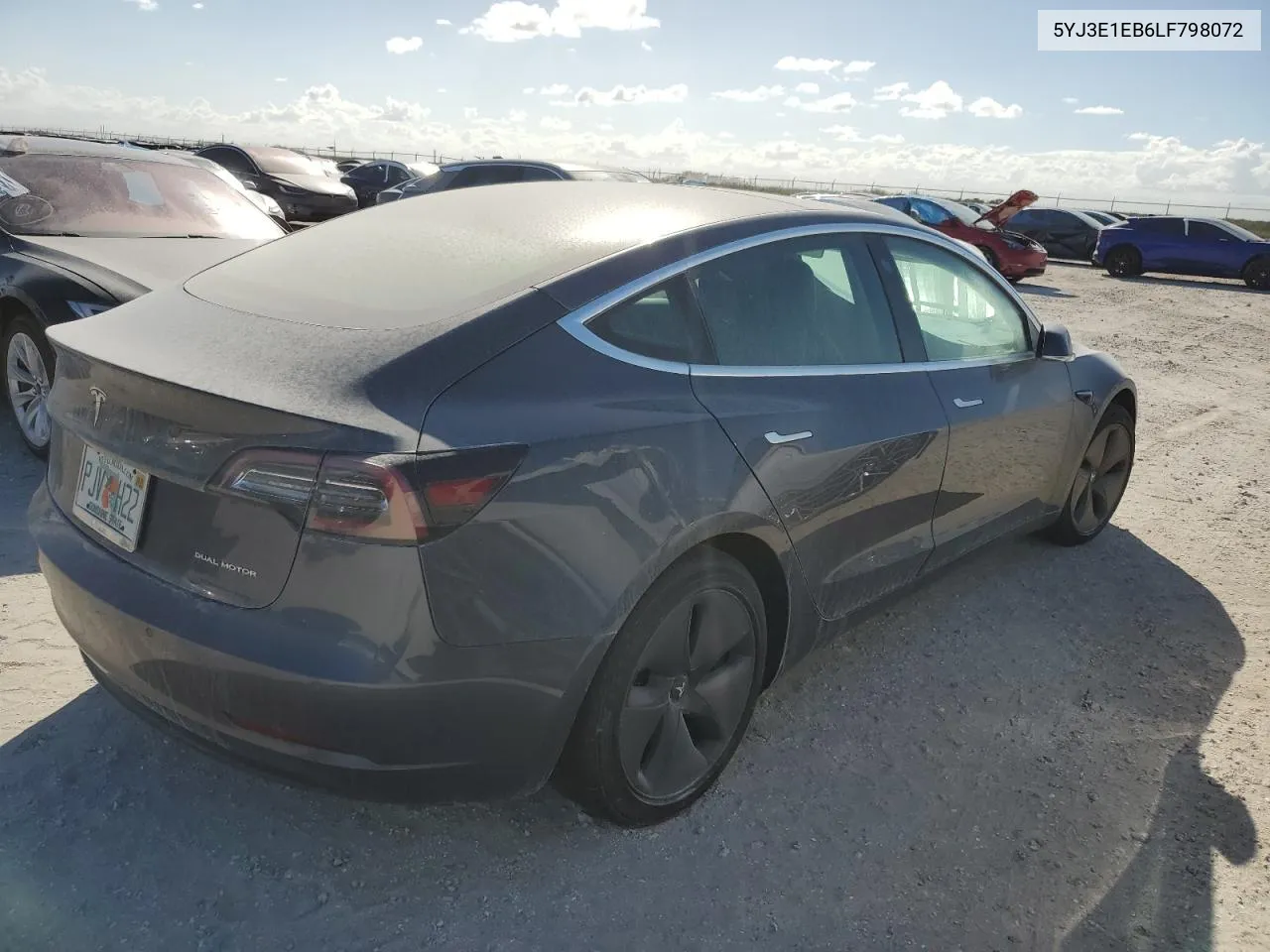 2020 Tesla Model 3 VIN: 5YJ3E1EB6LF798072 Lot: 74952864