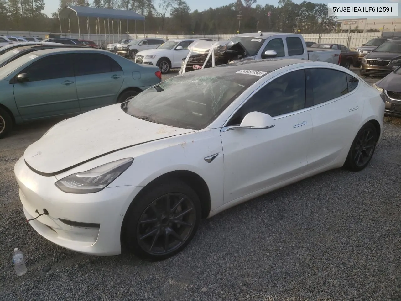 2020 Tesla Model 3 VIN: 5YJ3E1EA1LF612591 Lot: 74957484