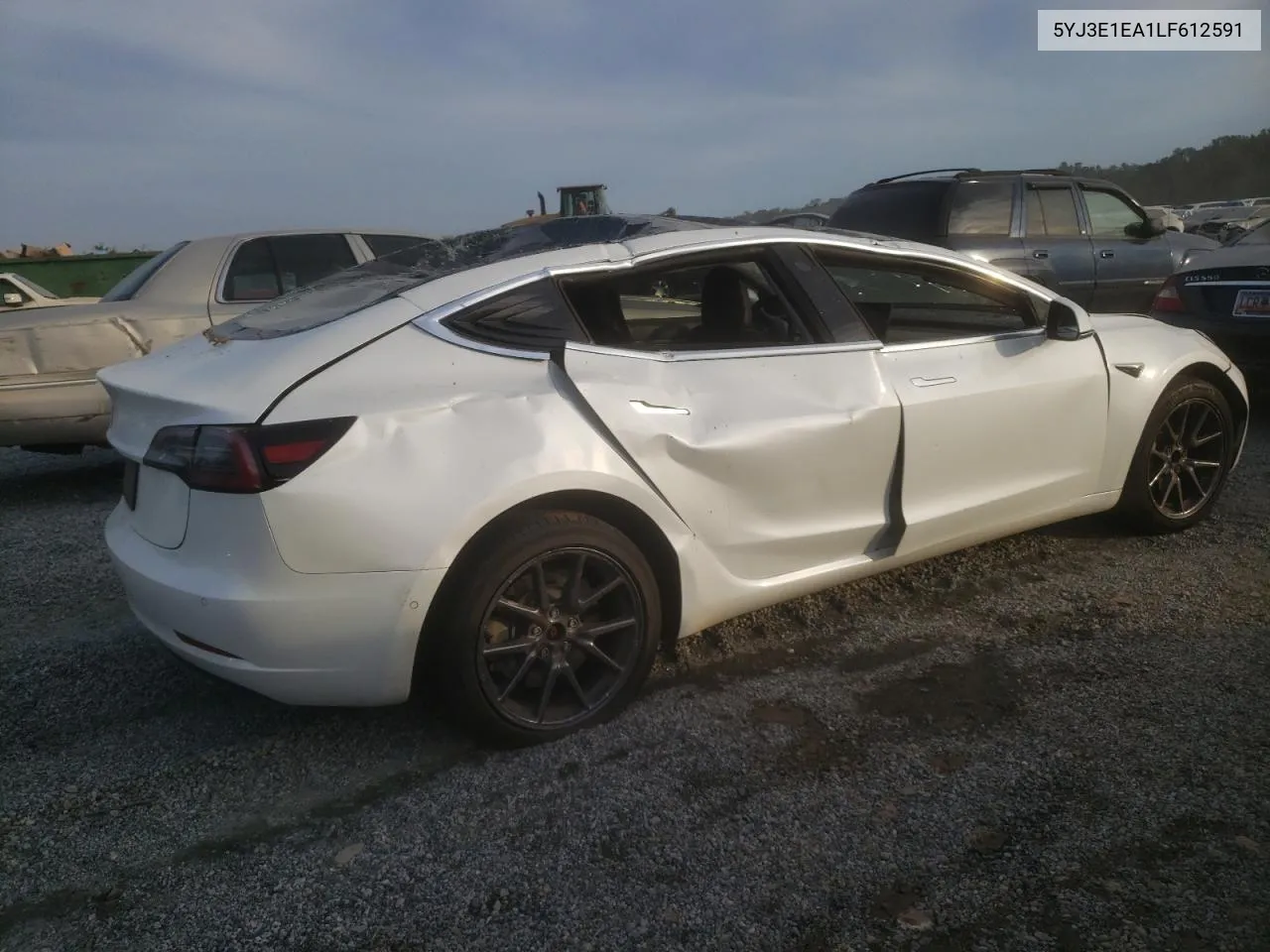 2020 Tesla Model 3 VIN: 5YJ3E1EA1LF612591 Lot: 74957484