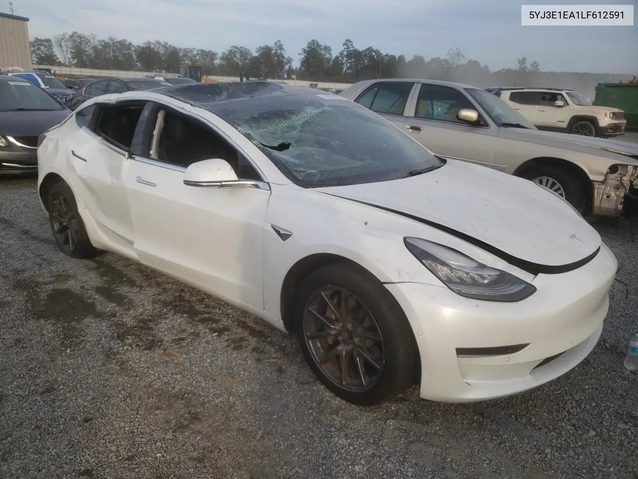 2020 Tesla Model 3 VIN: 5YJ3E1EA1LF612591 Lot: 74957484