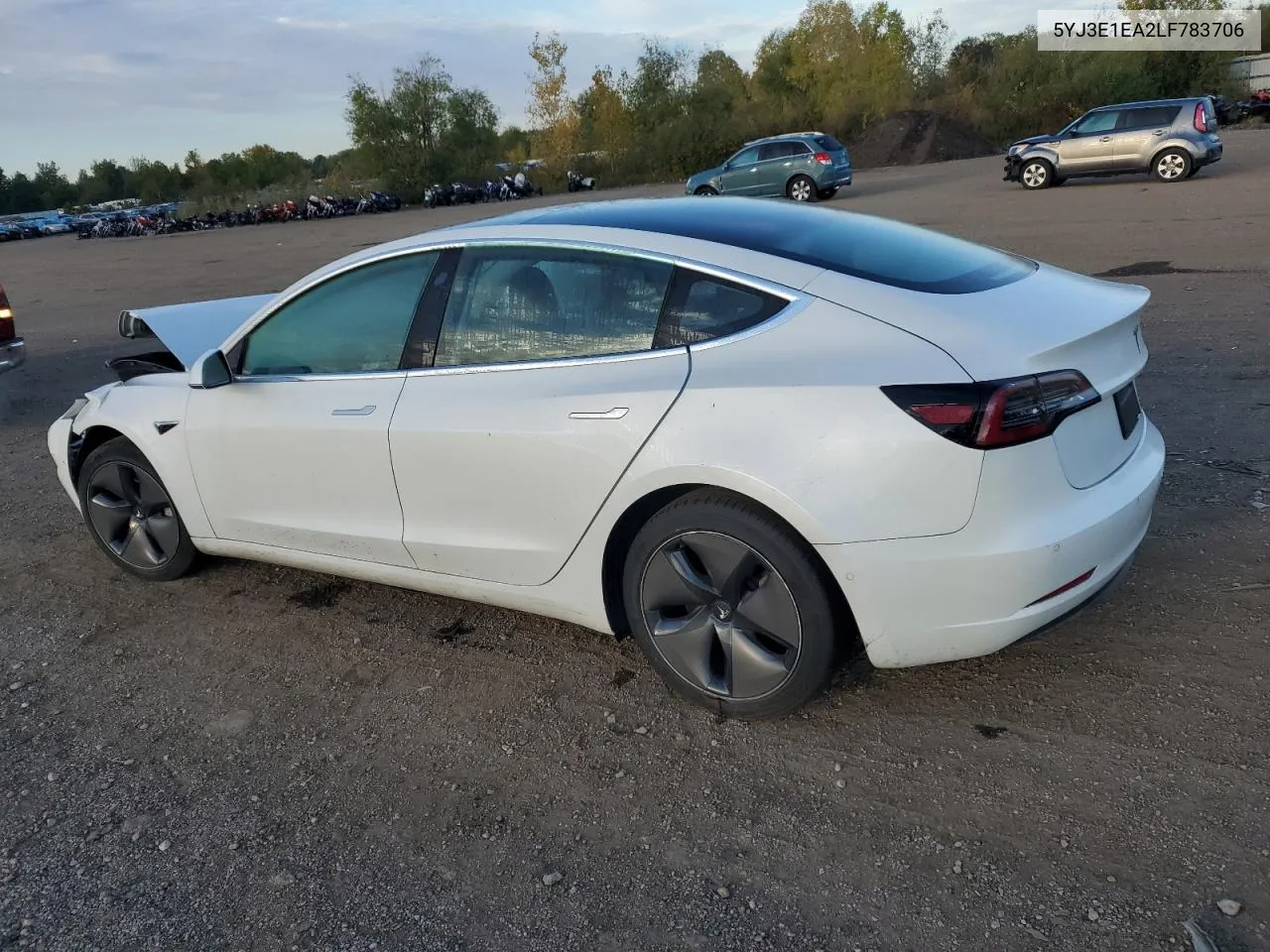 2020 Tesla Model 3 VIN: 5YJ3E1EA2LF783706 Lot: 75038474