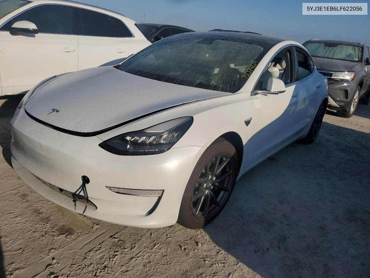 2020 Tesla Model 3 VIN: 5YJ3E1EB6LF622056 Lot: 75074214