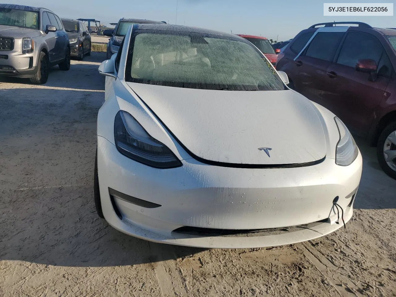 2020 Tesla Model 3 VIN: 5YJ3E1EB6LF622056 Lot: 75074214