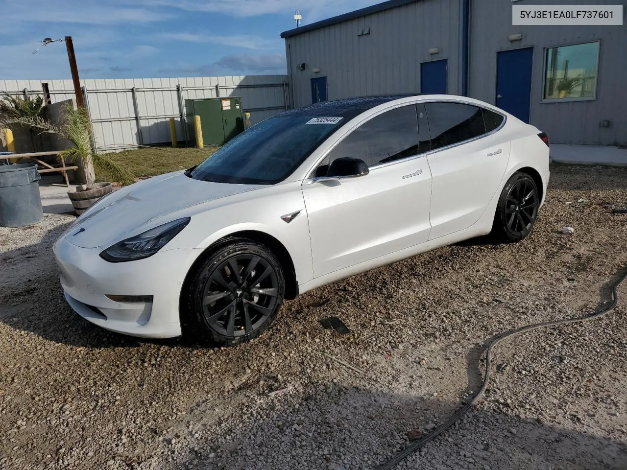 2020 Tesla Model 3 VIN: 5YJ3E1EA0LF737601 Lot: 75325444