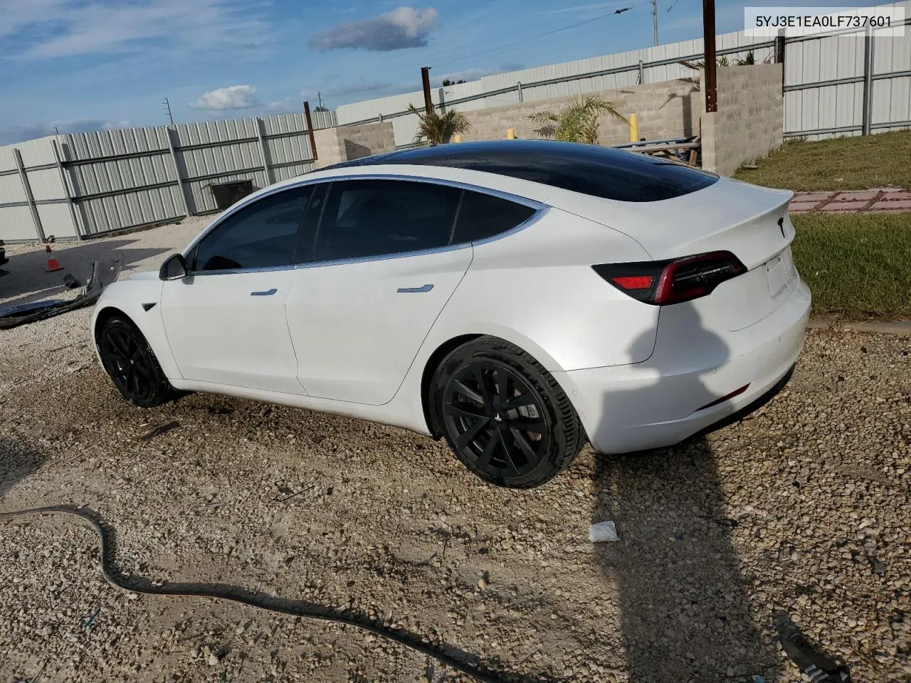 2020 Tesla Model 3 VIN: 5YJ3E1EA0LF737601 Lot: 75325444