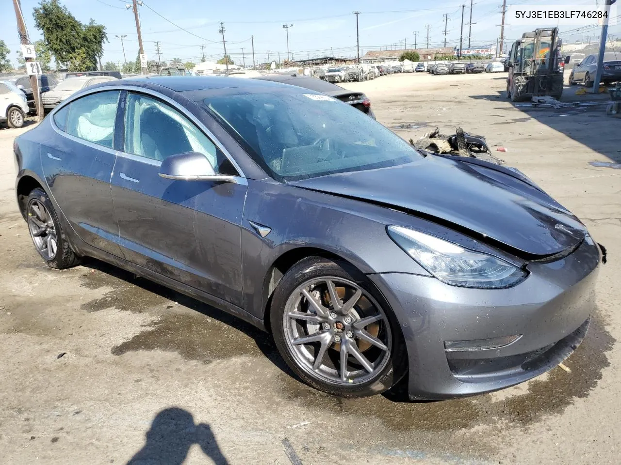 2020 Tesla Model 3 VIN: 5YJ3E1EB3LF746284 Lot: 75529634