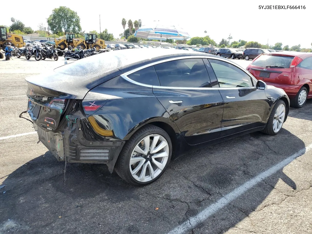 2020 Tesla Model 3 VIN: 5YJ3E1EBXLF666416 Lot: 75551384