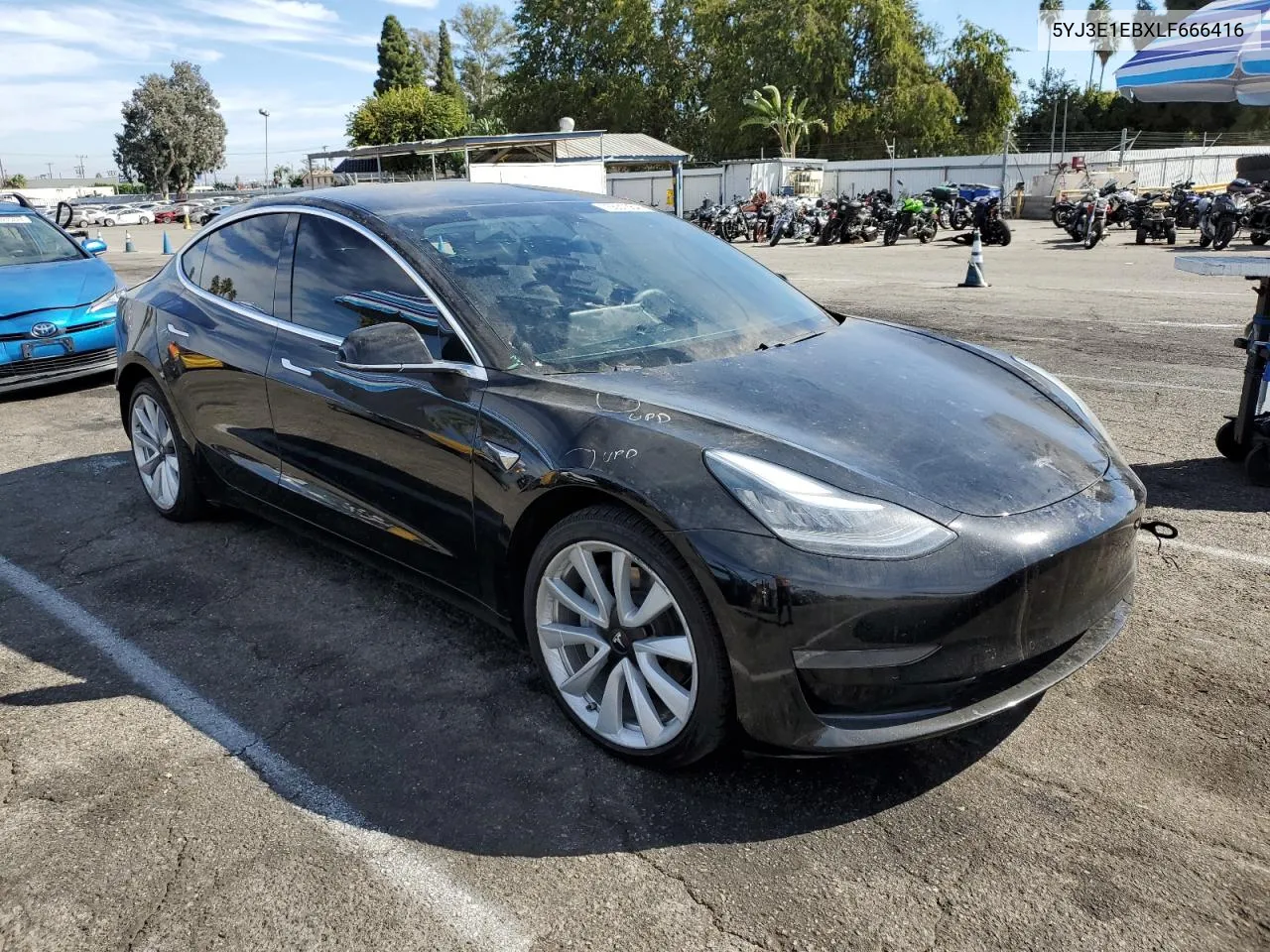 2020 Tesla Model 3 VIN: 5YJ3E1EBXLF666416 Lot: 75551384