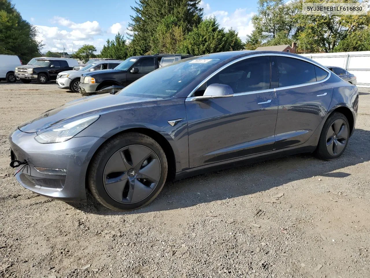 2020 Tesla Model 3 VIN: 5YJ3E1EB1LF616830 Lot: 75680714